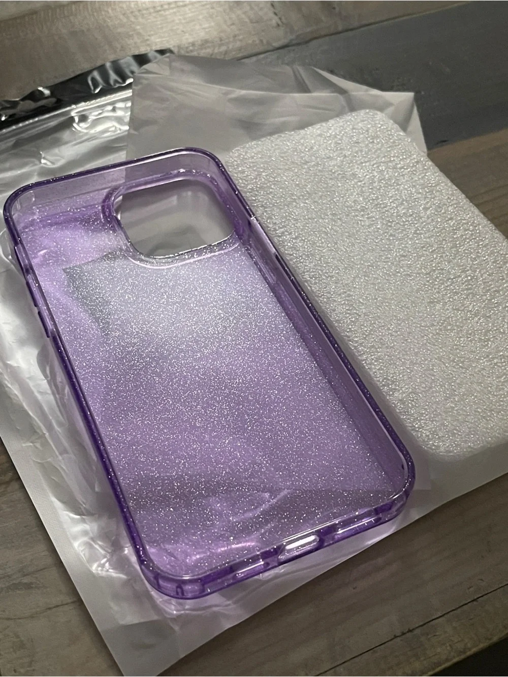 Coolwee iPhone 13 Pro Max Purple Clear Glitter Case NWT